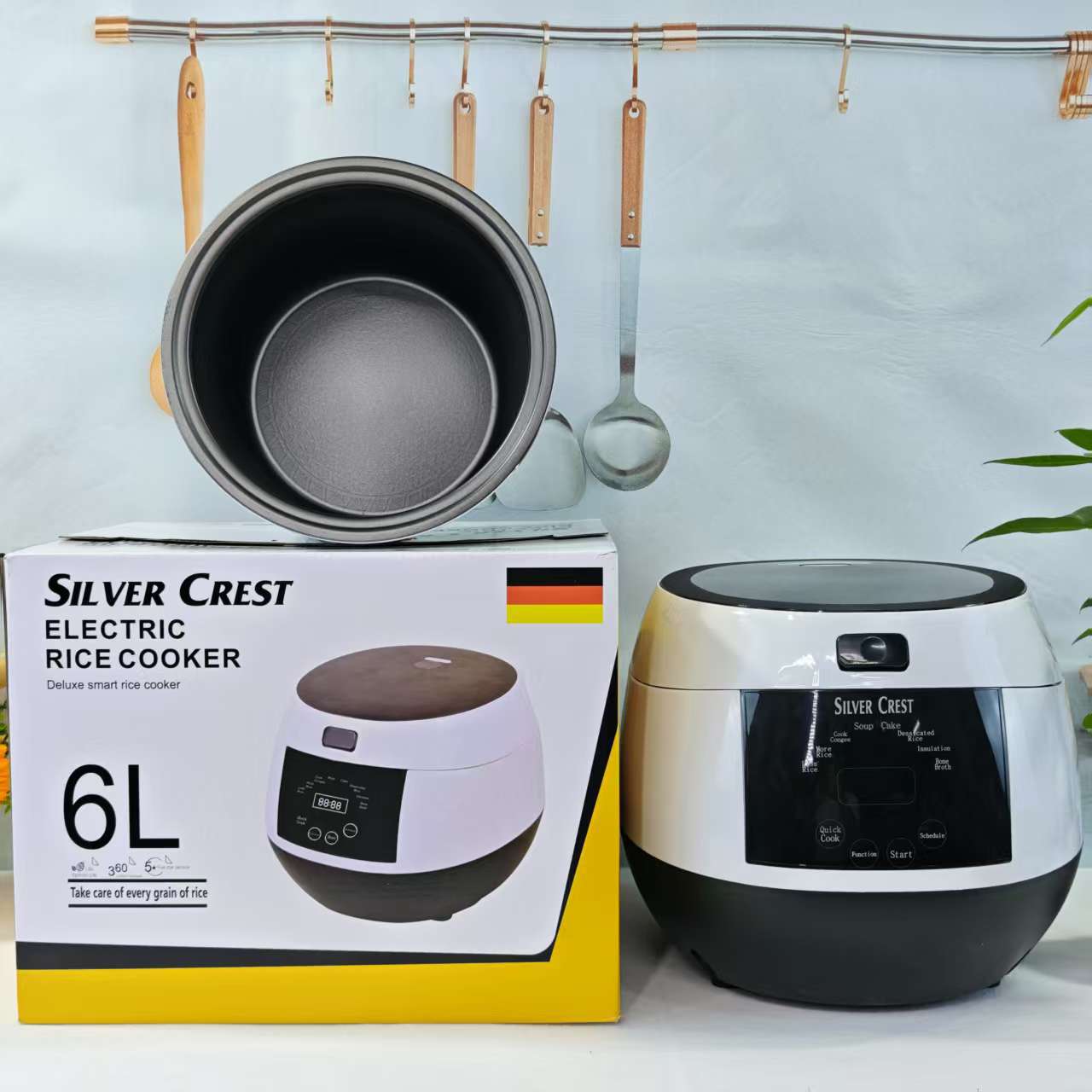 New Smart Touch Screen6L Electric Rice Cooker Household Multi-Functional Large Capacity Appointment Timed Rice Cooker Wholesale
