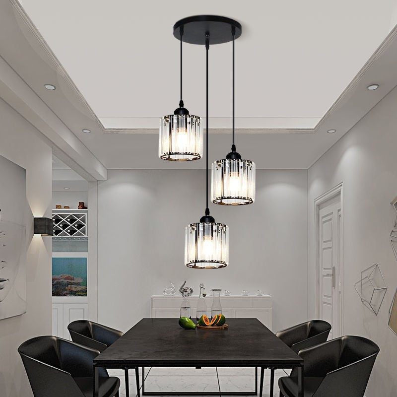 Export Simple Restaurant Crystal Pendant Light Single Head3Headboard Pendant Light Dining Table Bar Crystal Pendant Light Wholesale