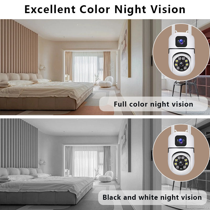 Wholesale4MP Night Vision Monitor wifi Voice Intercom Binocular Surveillance Camera Wireless Camera