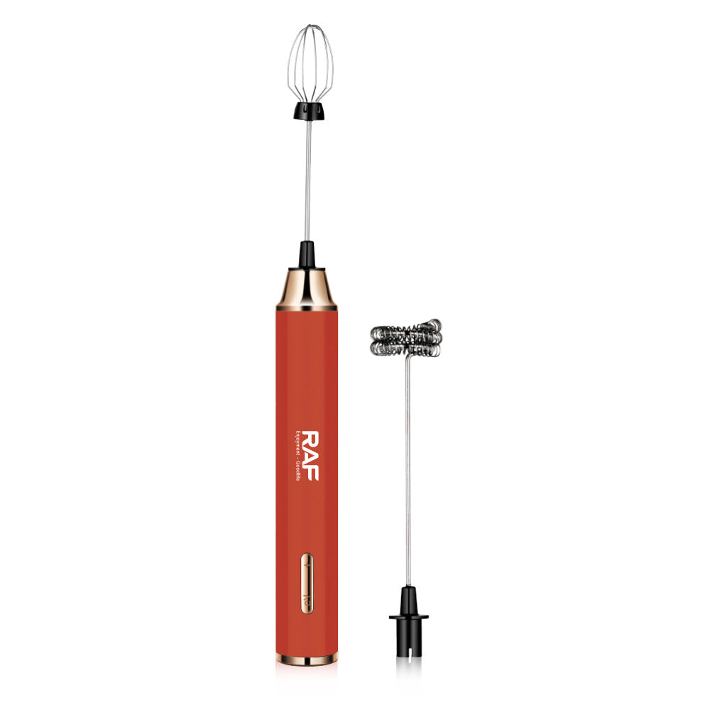 RAF Cafe Electric Milk Frother Milk Stirrer Whisk Egg Beater Coffee Frother Home Use 2-in-1
