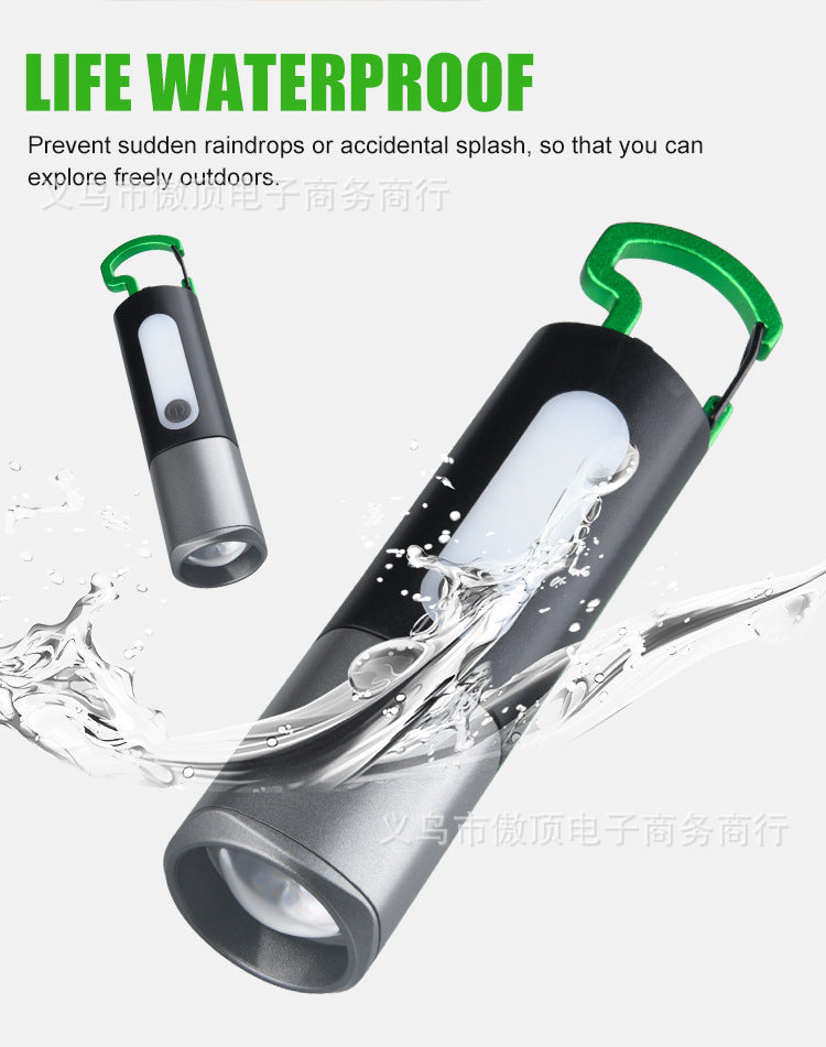 Multifunctional Flashlight Portable Keychain Magnetic Suction Light USB Rechargeable Lighting Work Light LED Sidelight