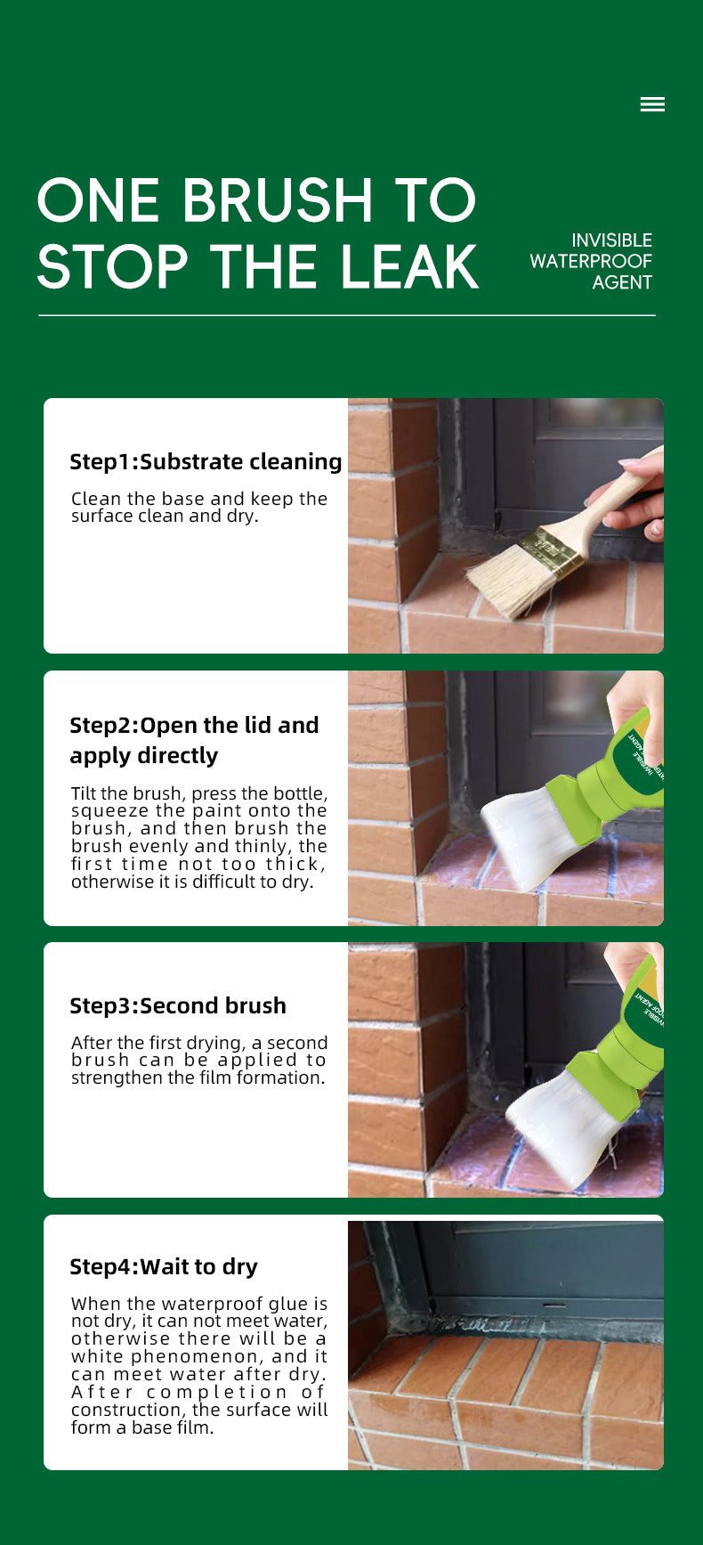 Waterproof Material Transparent Waterproof Glue Bathroom Waterproof Coating No-Brick Smashing Glue Acrylic Invisible Waterproof Agent