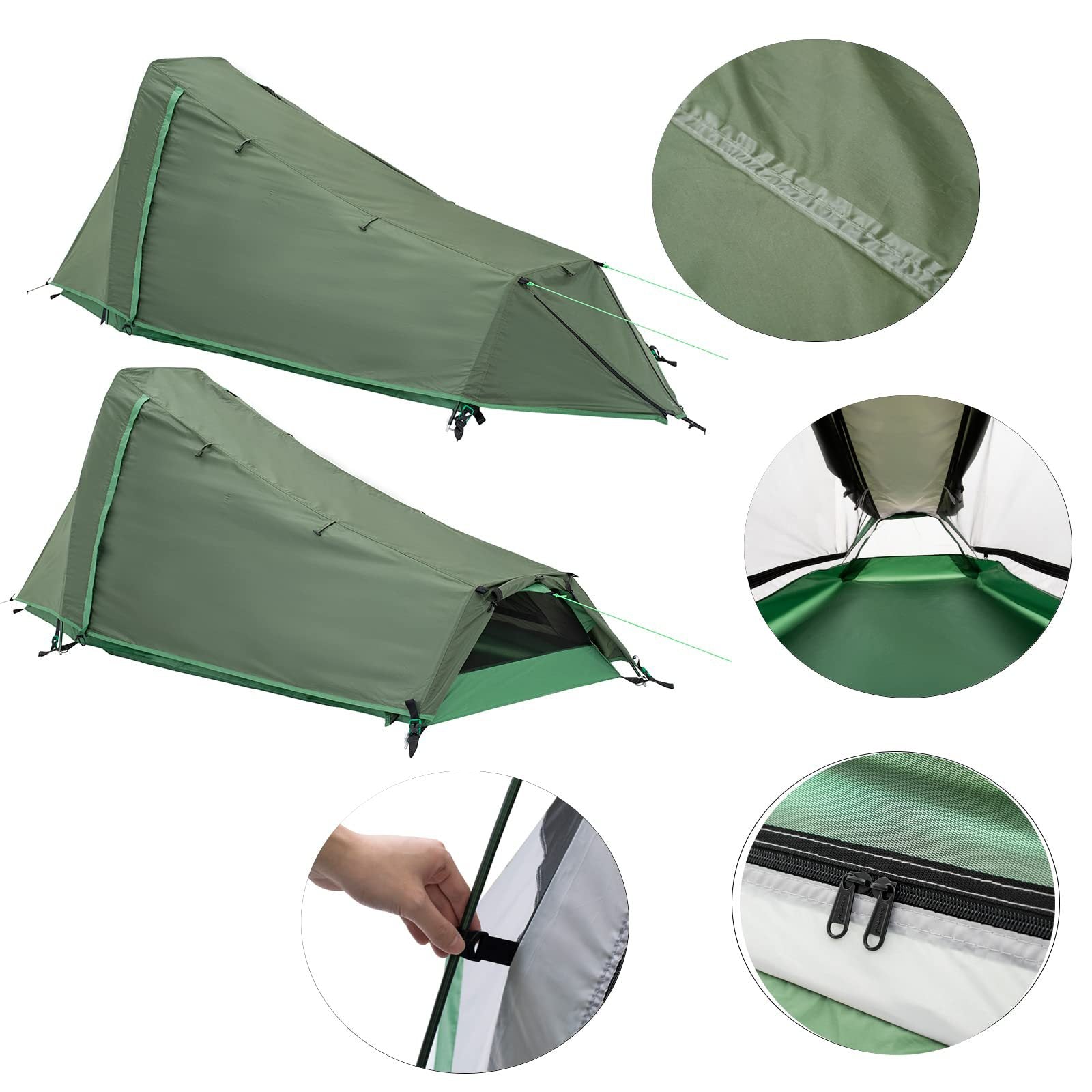 Single Person Hiking Tent Outdoor Field Equipment Camouflage Rainproof Pyramid Tent Winter Camping tent