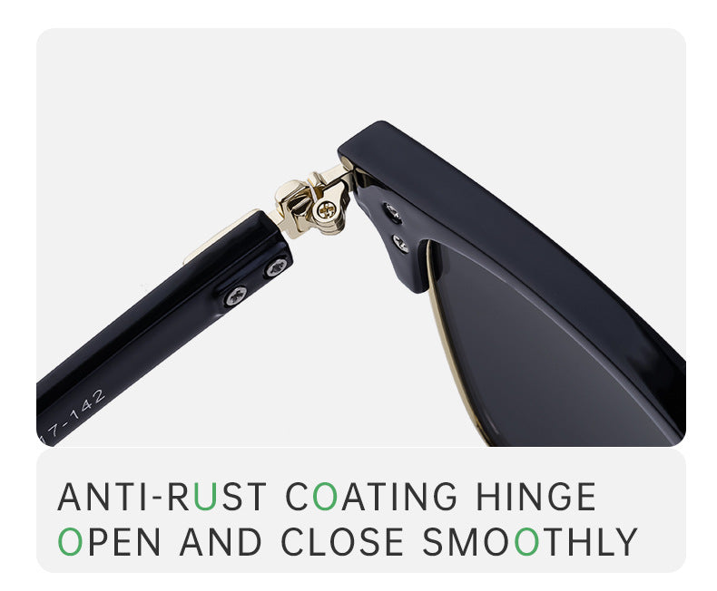 European and American New Retro Polarized Eyebrow Frame Sunglasses Men's Square Frame Sunglasses Men's Glasses Wholesale sunglasses
