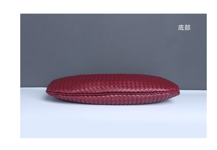 European and American New Crescent Women's Bag Fully Handwoven Handheld Dumpling Bag Fashionable Versatile European and American Style Single Shoulder Underarm Bag