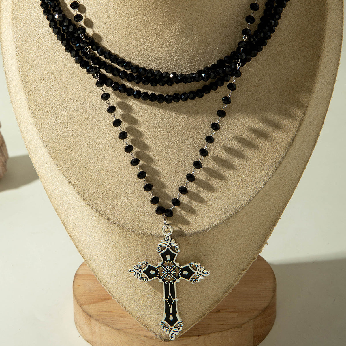 European and American Fashion Jewelry Beaded Tassel Double Layer Long Necklace Elegant Multi-layer Wear Y Type Necklace Ornament