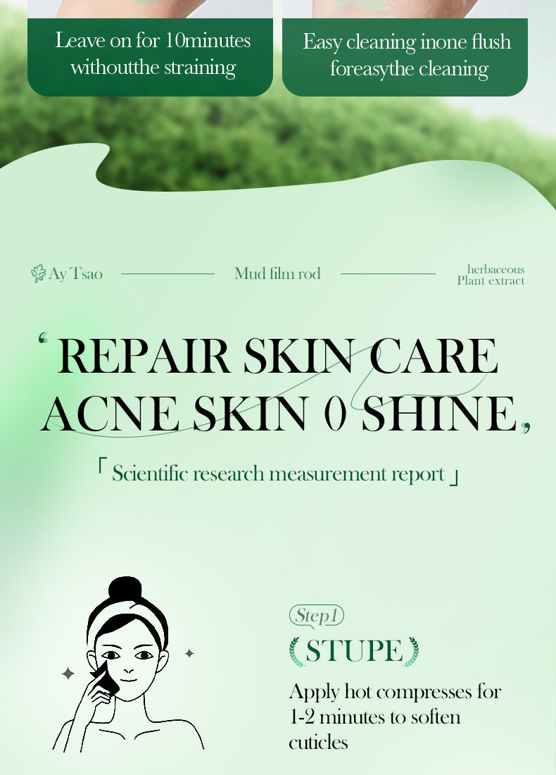 Solid Face Mask40g SADOER Vitamin C Aloe Vera Mugwort Cleansing Mud Mask  Wholesale
