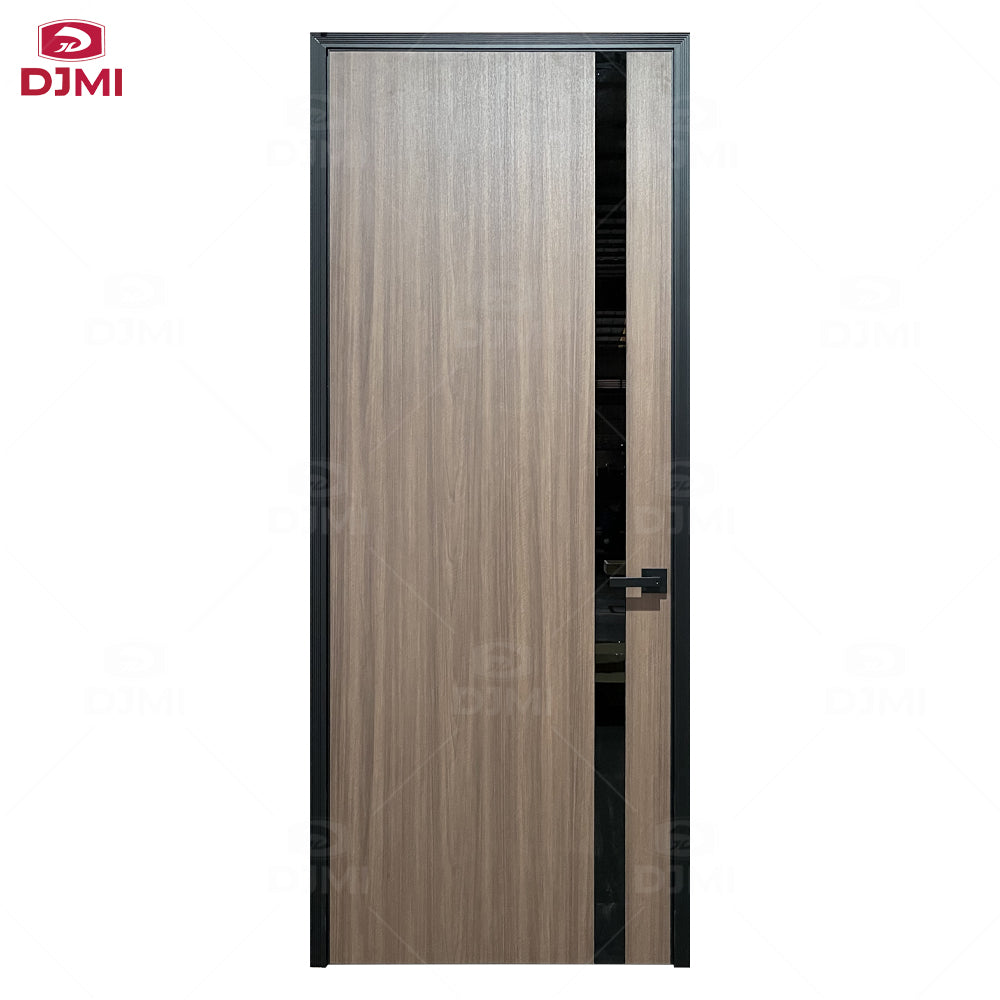 China Top Manufacturers Custom Design High Quality Residential Internal Room Aluminum Frame Wooden Doors for Houses
