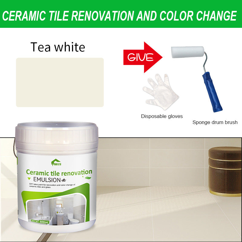 Water-based Tile Paint Bathroom Renovation Color Change Floor Coating Waterproof Wear-resistant Glass Latex Paint Mildew-proof