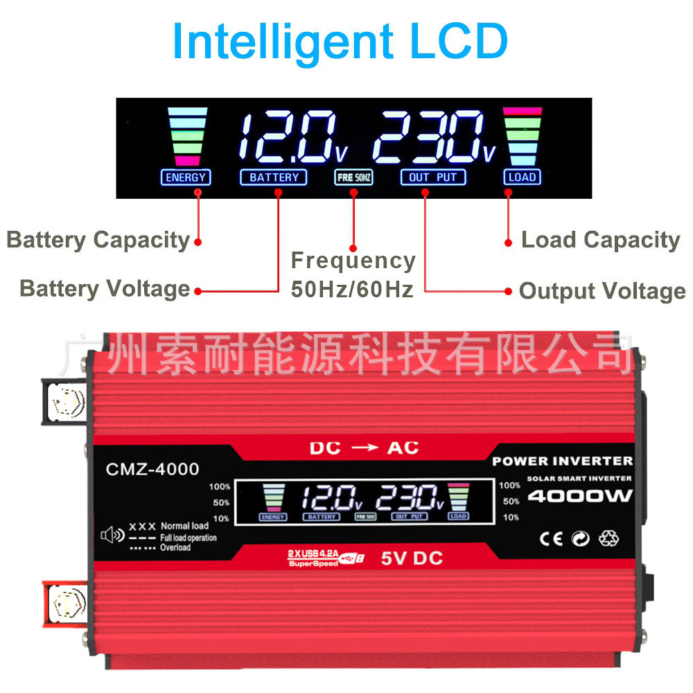 Motorcycle and Car Accessories300W Car Converter Inverter Car Inverter Power Supply12V Turn110V/220V
