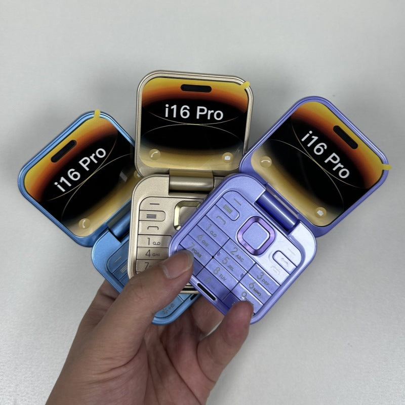 Mini Flip Phonei16 pro Flip Phone Dual SIM2G Button Mini Mobile Phone Wholesale