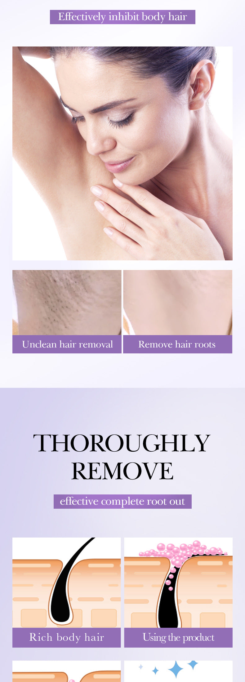 Hair Growth Inhibitor Spray SADOER Inhibiting Underarm and Leg Hair Spray  Wholesale