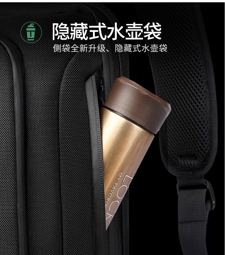 OZUKO Men's Functional Chest Bag Waterproof Crossbody Bag Multifunctional Shoulder Bag Outdoor Sports Large Capacity Trendy Bag