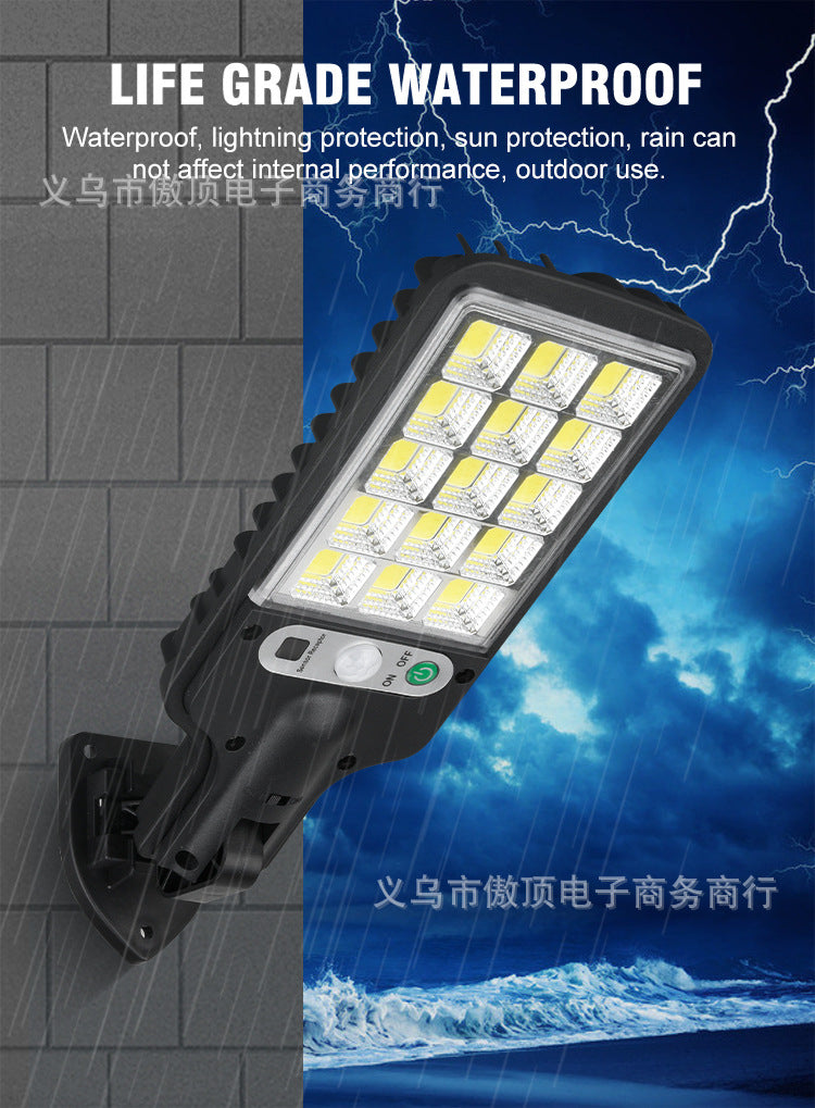 New Solar Street Light LED Outdoor lighting human body sensor garden light with remote control wall lamp Waterproof