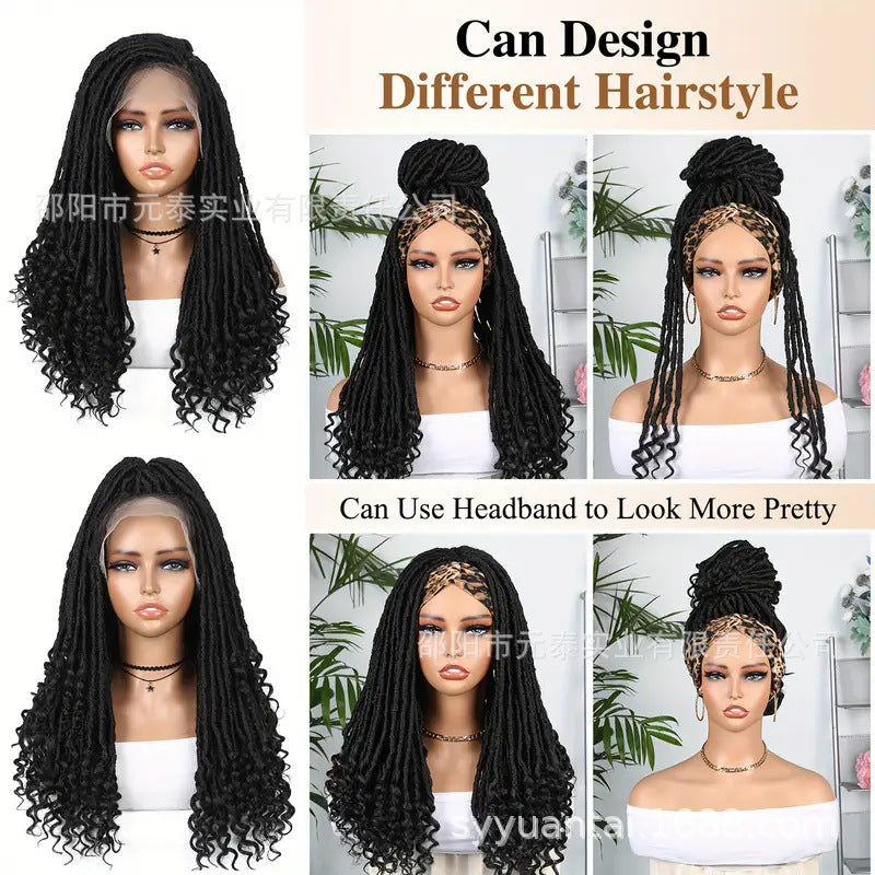 Synthetic Full Lace Wig Braided Wigs Goddess Crochet Box Wig