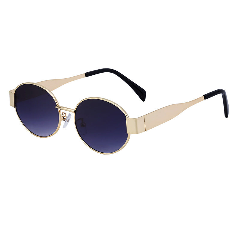 New European and American Fashion Oval Frame Sunglasses for Women High-end Sunglasses for Women Trendy Sunscreen Wholesale sunglass