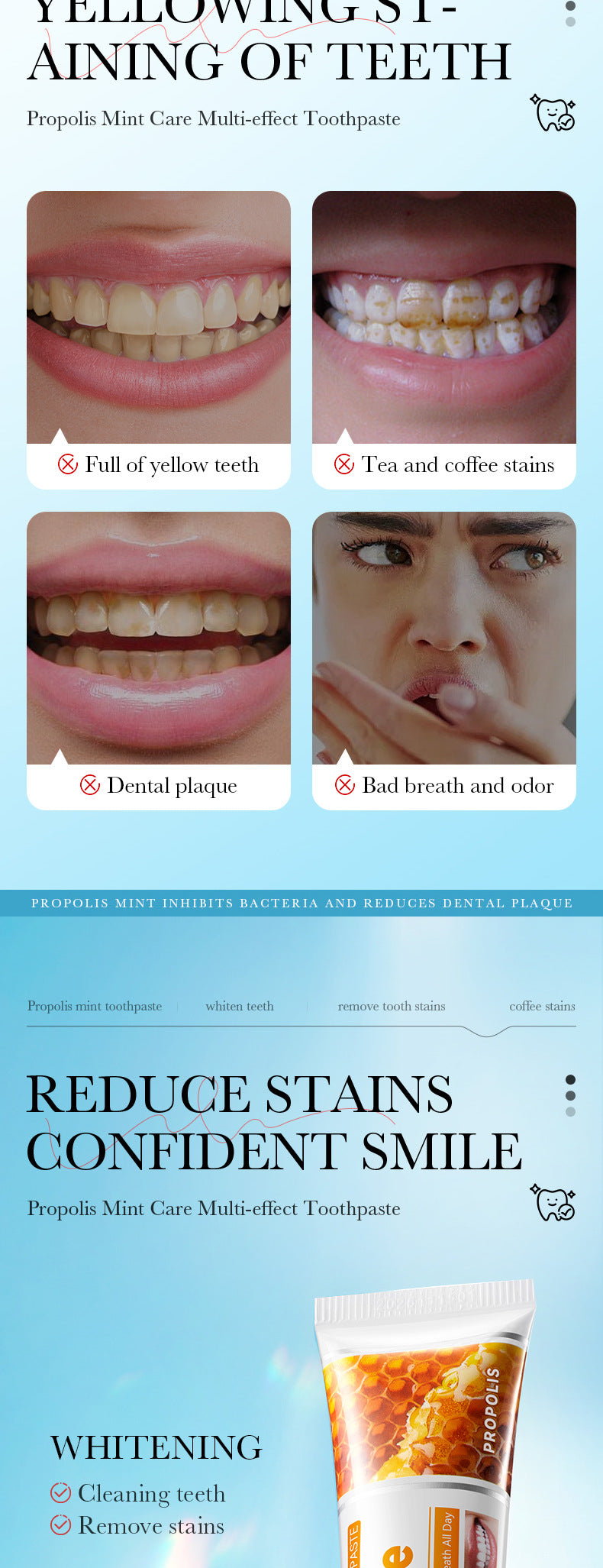 Mint Toothpaste100gSADOER Propolis Sea Salt Ginger Cleans Tartar Strengthens Teeth  Wholesale