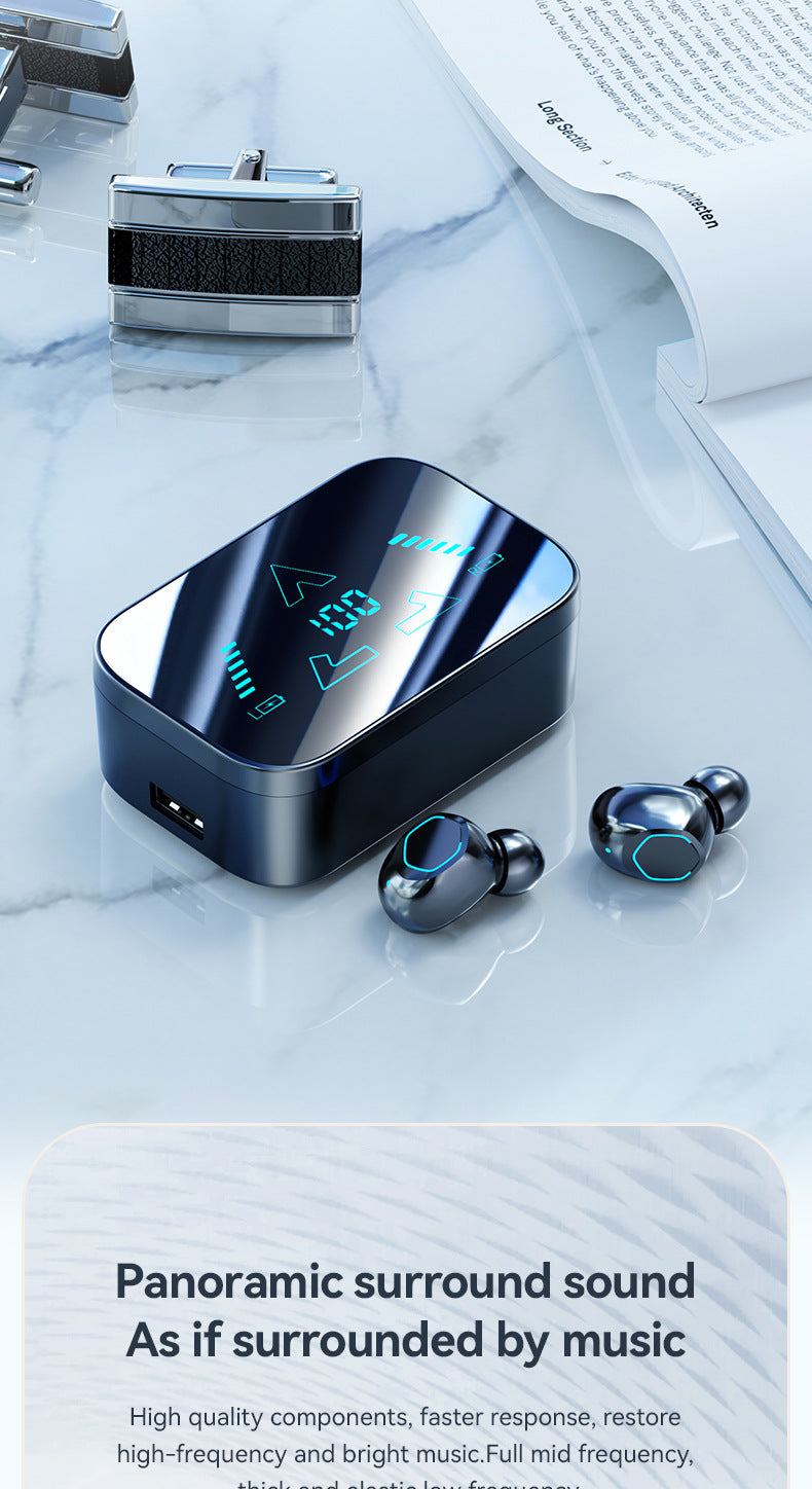 M48Digital Display Bluetooth Earbuds Ultra-Long Battery Life In-Ear Comfortable for Long Wear Private Model Wireless Bluetooth Earbuds Factory Wholesale