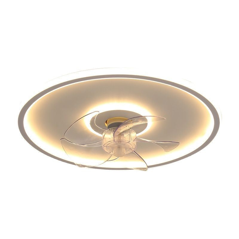 Minimalist Bedroom Ceiling Fan Light Modern Simple Silent Master Bedroom Fan Round Dining Room Oscillating Ceiling Fan Light