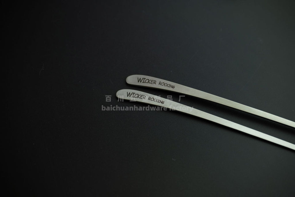 304Stainless Steel Creative Smiley Face Slanted Handle Laser Spoon Chopsticks Fork Student Tableware Full Set Gift Children's Tableware