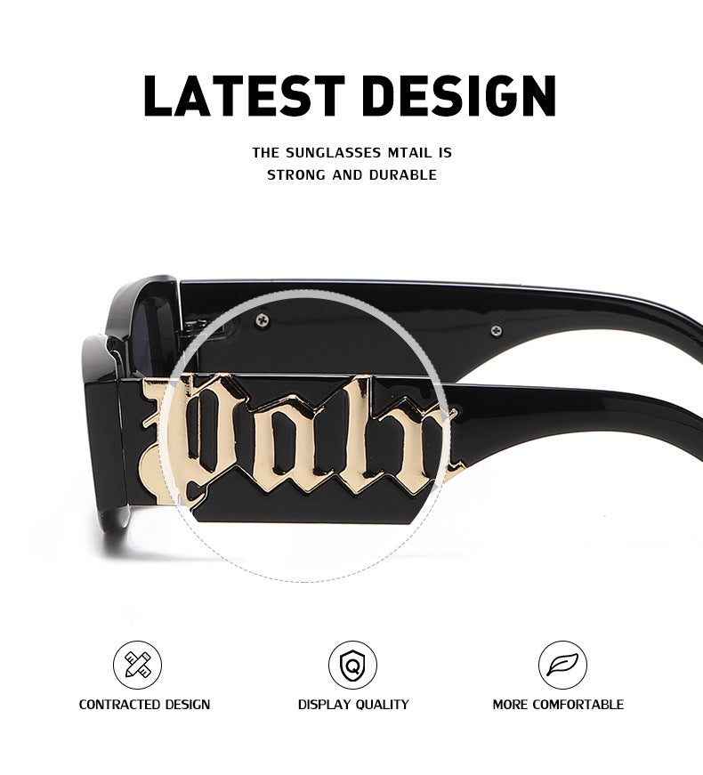 European and American Style Small Frame Sunglasses for Women Wholesale Fashion Wide Leg Sun Protection Sunglasses for Men UV Protection