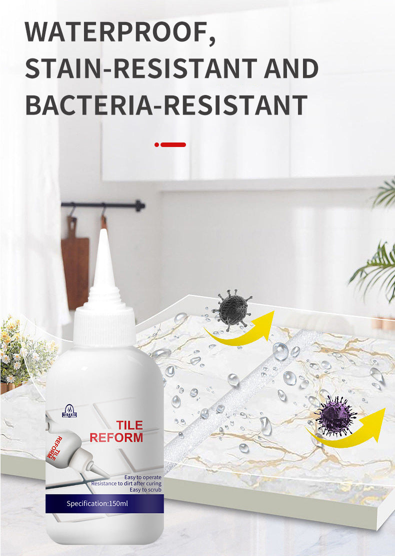 Water-Based Grout Sealant Tile Kitchen Bathroom Waterproof Mildew-Proof Grout Adhesive Sink Toilet Grout Sealant