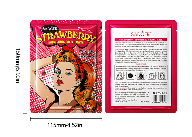 Goddess Mask SADOER Hyaluronic Acid Moisturizing Hydrating Face Mask Sheets Wholesale for  Trade