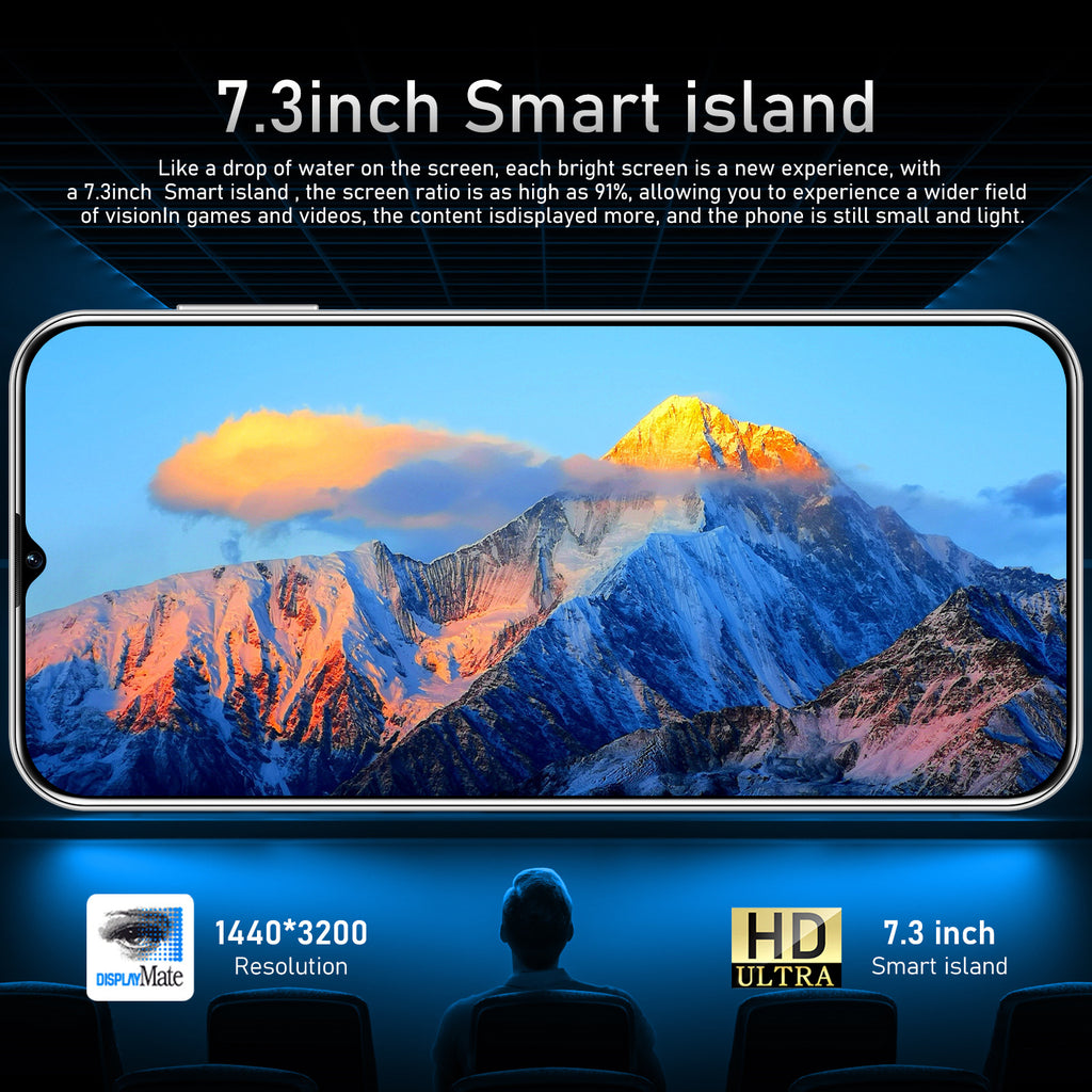 New Mobile Phone M6 Pro Large Screen7.3Inch16+1T Low Price Spot Wholesale Smartphones(Popular)
