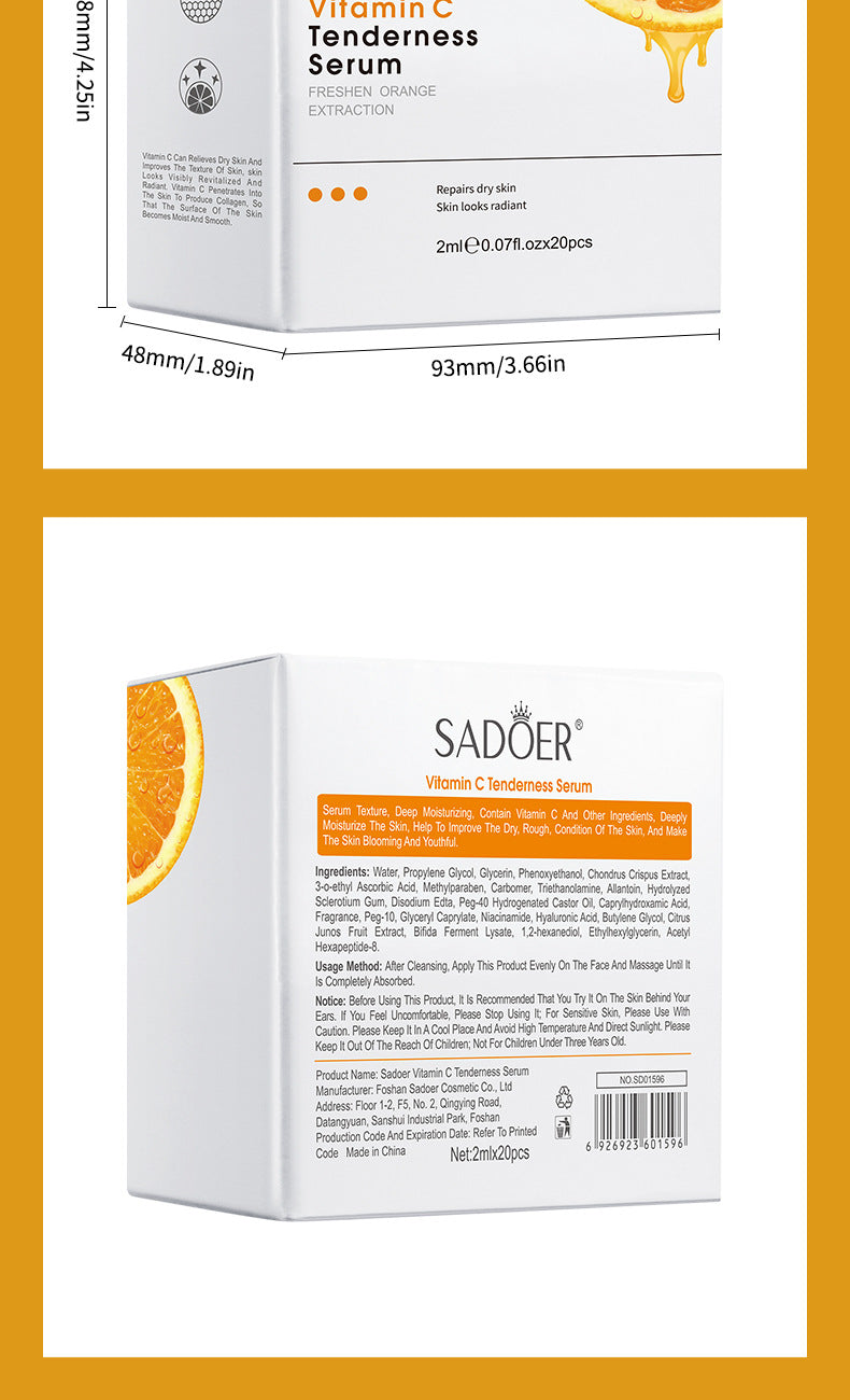 Vitamin C Skin Care Essence SADOER Moisturizing and Hydrating Wholesale for Cross-Border Trade