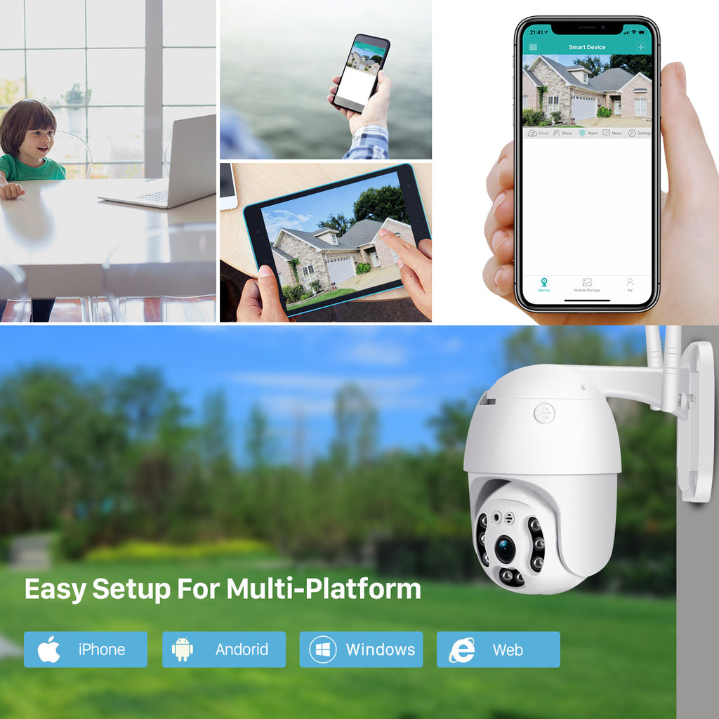 V380Outdoor Wireless Surveillance Camera A6Outdoor Waterproof Surveillance Dome Camera HD Full Color Night Vision Camera