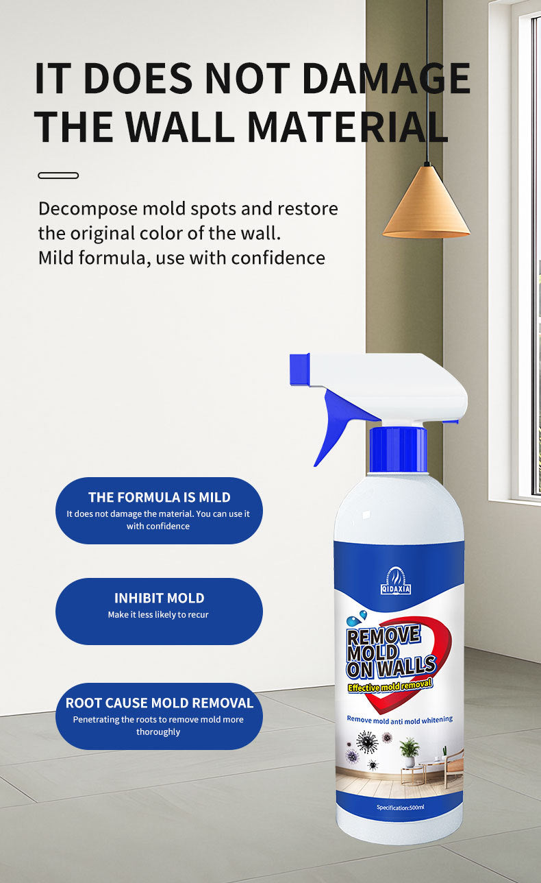 Mildew Remover for Walls, Household White Wall Tile Grout Mildew Remover Spray, Wall Mold Spot Cleaner