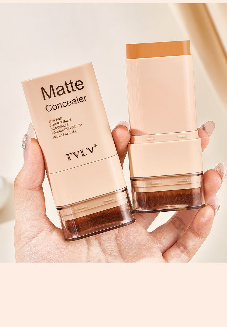 TK Specialized Flawless Dual-Head Eraser Foundation Stick Water Glossy Skin Concealer Long-Lasting with Brush Head Hydrating Makeup Remover