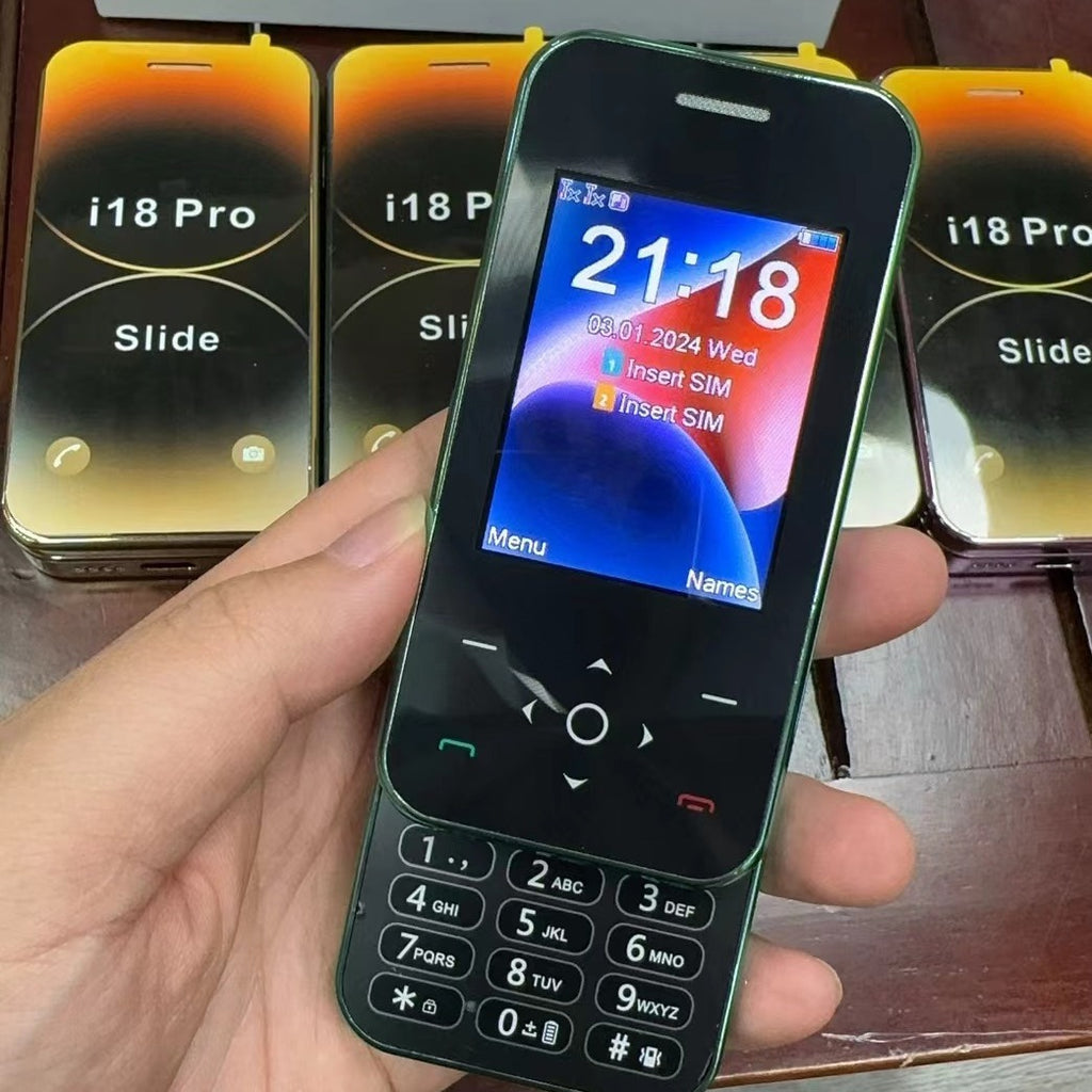 i18Pro Slide Function Phone i16 Pro Flip Cover Elderly Button Phone Pocket Backup Phone