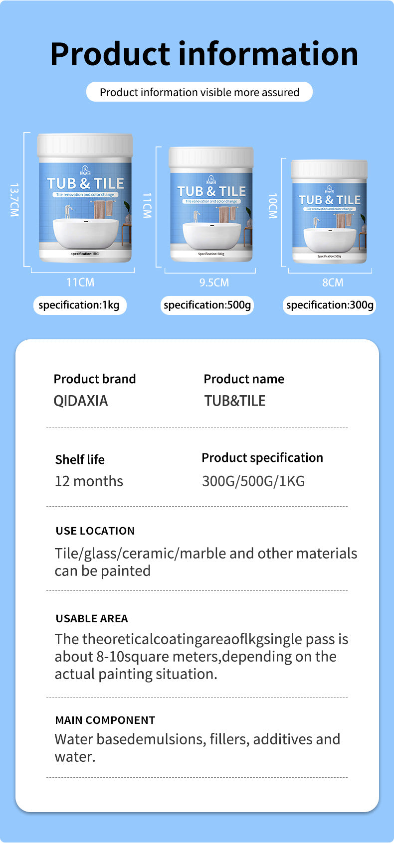 Tile Color Changing Paint Glass Ceramic Renovation Bathroom Water-Based Paint Indoor Tile Paint