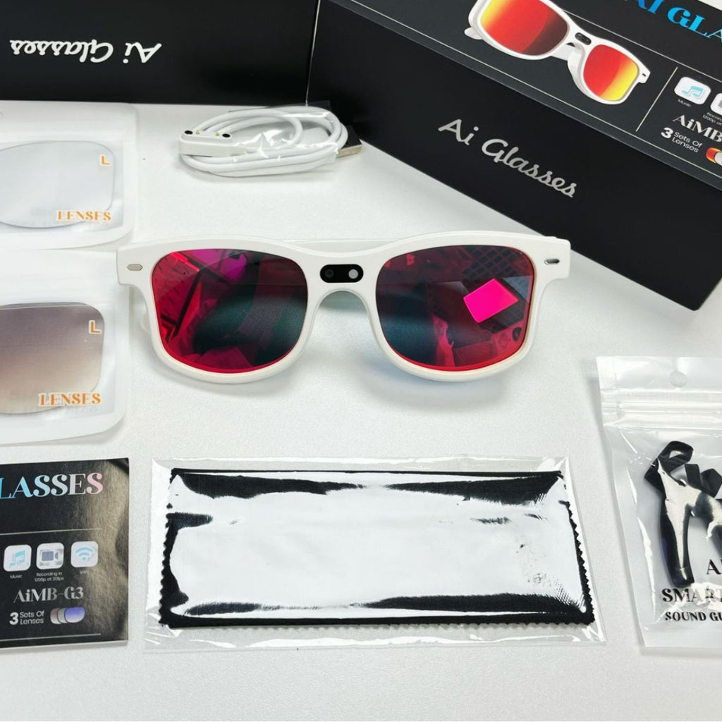 AIMB-G3Smart Glasses800100 Megapixel Camera Ai Simultaneous Translation Recognition1200P Video Recording Audio Recording