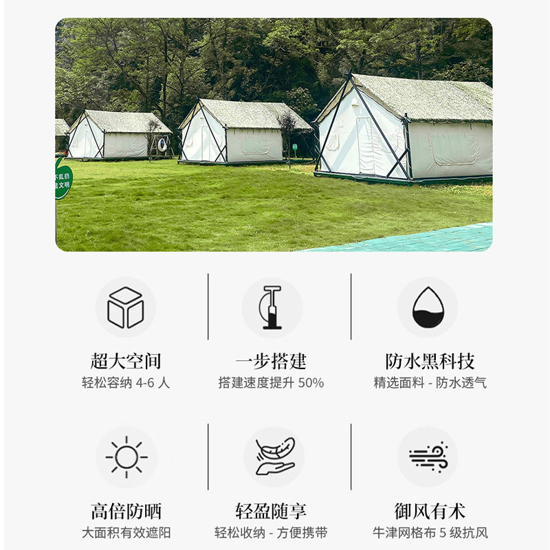 Outdoor Luxury Tent Style Nomadic Tent Hotel High-End Homestay Tent Camping Family Gathering Luxury Hotel Tent