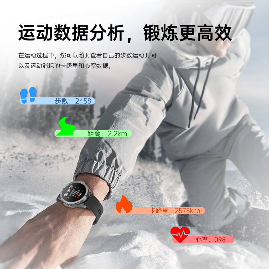 S4 Ultra Smart Watch Bluetooth Call True Heart Rate Step Count Sleep Monitoring Compass Motion Tracking Three-Proof