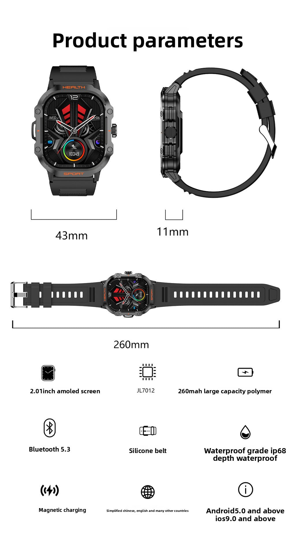 New HK24Smart watch multi-dial switching rotary button NFC Payment amled Large Screen Factory