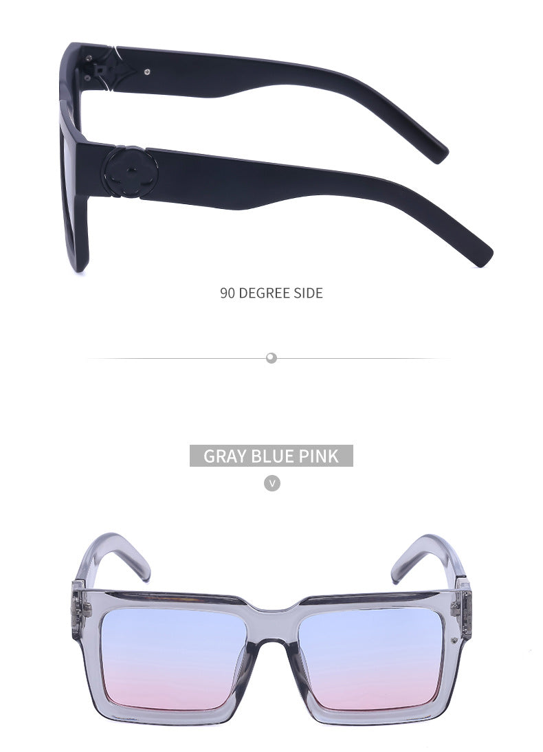 20252024 New Rich Man Sunglasses Men Trendy High-end Square Frame Sunglasses Men Glasses sunglass
