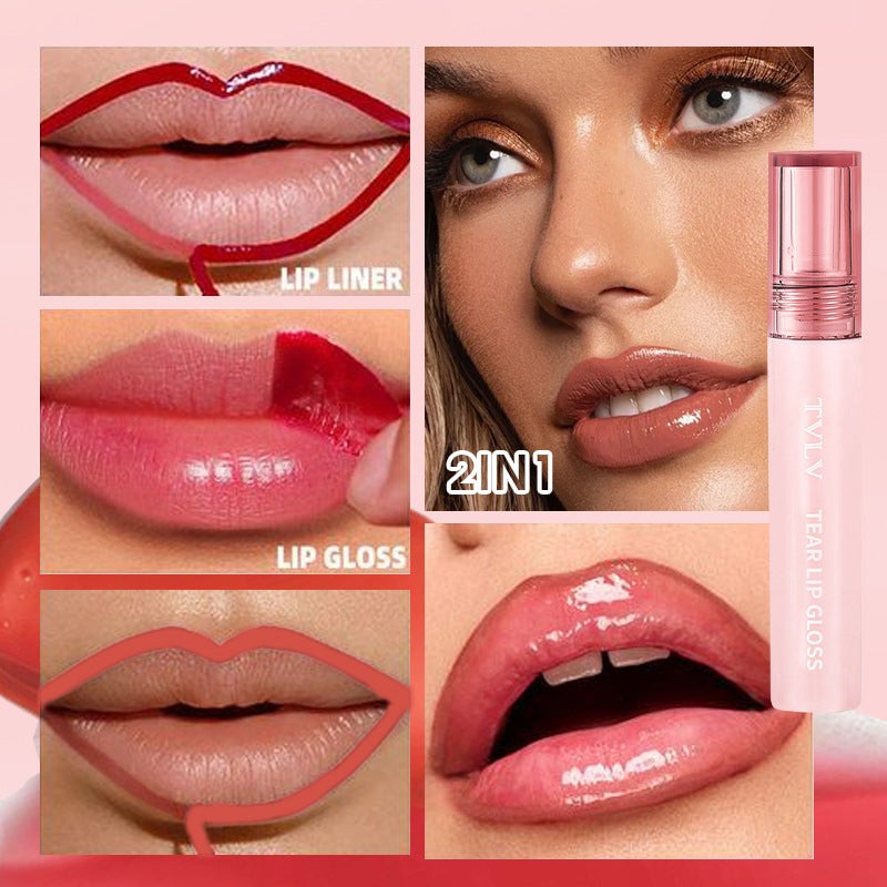Makeup Peel-off Lip Glaze Nude Color Lip Gloss Pen Film-forming Waterproof Long-lasting Non-stick Cup Full Supply