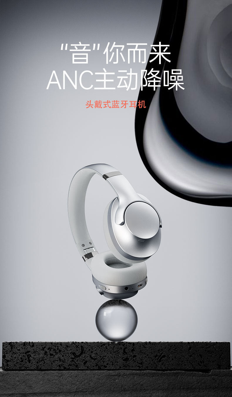 New ANC Active Noise Cancelling Over-Ear Bluetooth Headphones Long battery life full-cover ear-mounted wireless Bluetooth headphones