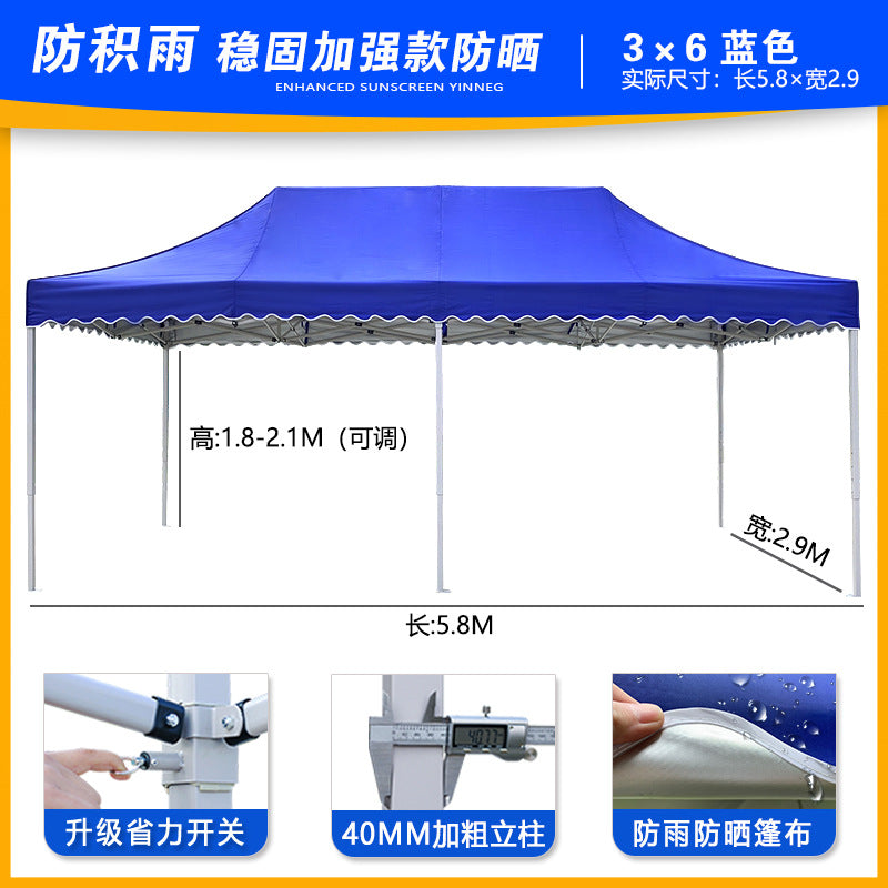 Four-corner Stall Tent Extra Thick Custom Advertising3x3Thickened Outdoor Commercial Exhibition Sunshade Folding Canopy