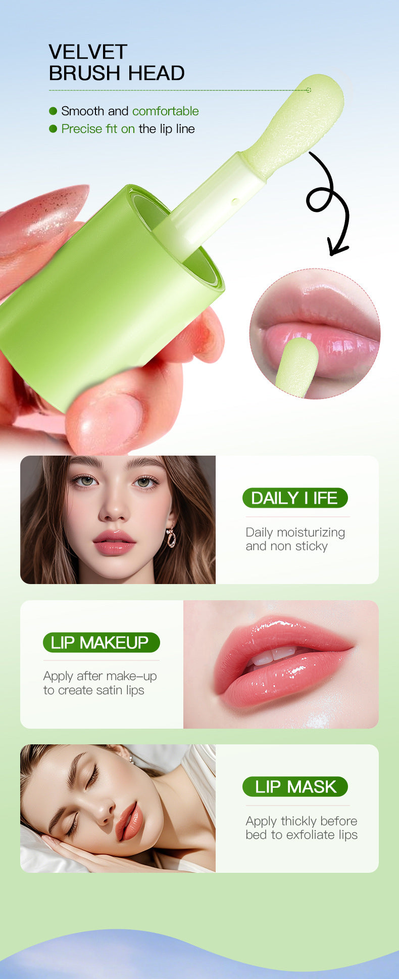 Cross-border Fruit Lip Oil4.5g Avocado Nourishing and Hydrating Autumn and Winter Moisturizing Lip Balm Export Manufacturer Wholesale
