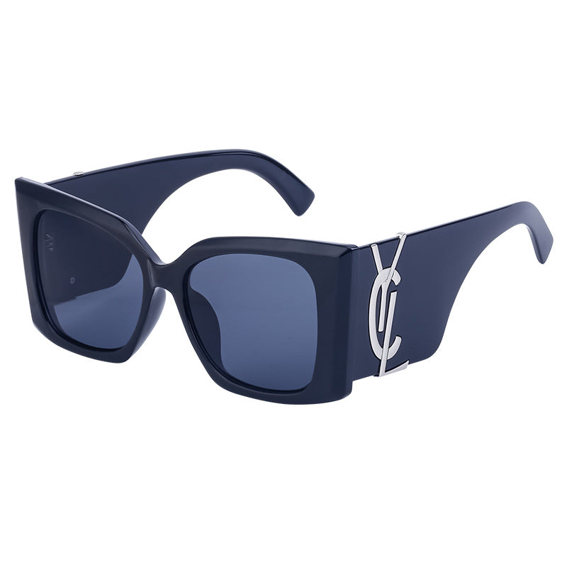Yang Shulin Style Cat Eye Sunglasses for Women Fashion Large Frame Sunglasses High-end Sun Protection Glasses glasses