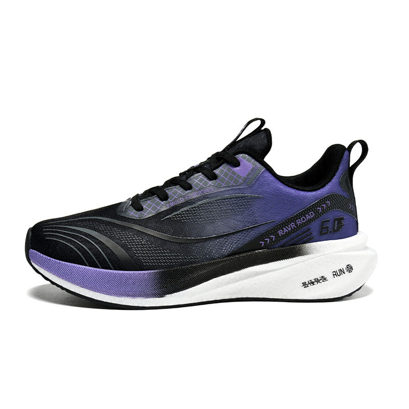 Summer New National Trend Sports Shoes Couple Breathable Student Running Shoes Popcorn Carbon Plate High Elastic Shock Absorption Men's Shoes