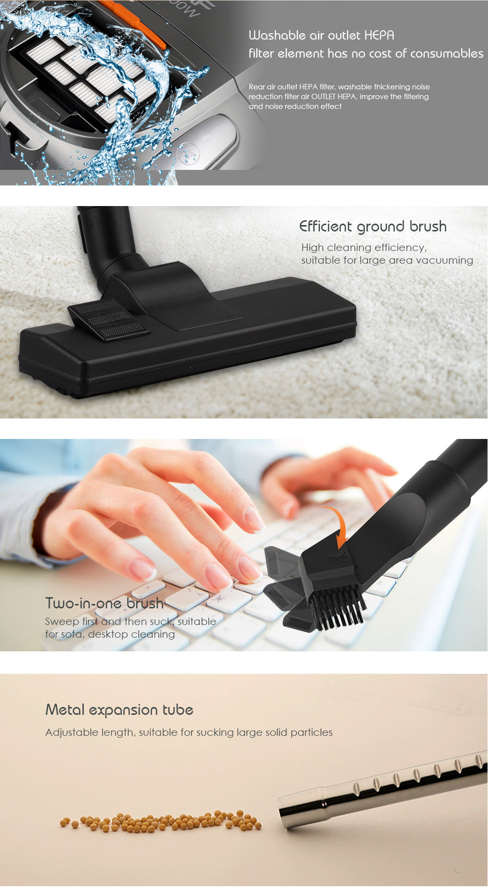 RAF Vacuum Cleaner Household Vacuum Cleaner for Bedroom and Living Room, Powerful Carpet Vacuum Cleaner with High Suction, Handheld Type