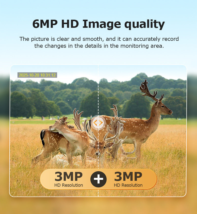 New Product AOV Solar-powered Camera6MP HD Binoculars4G Outdoor Camouflage Solar Camera