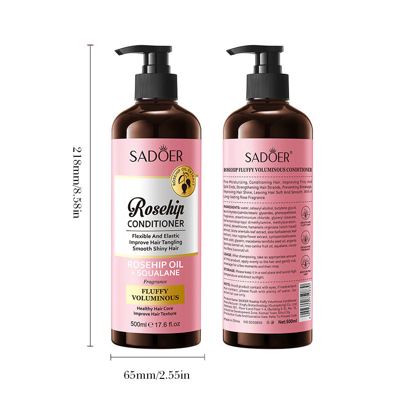 Hair Conditioner500ml Rosehip Oil Fluffy, Rich, Moisturizing and Nutritious Hair Mask Export Manufacturer Wholesale