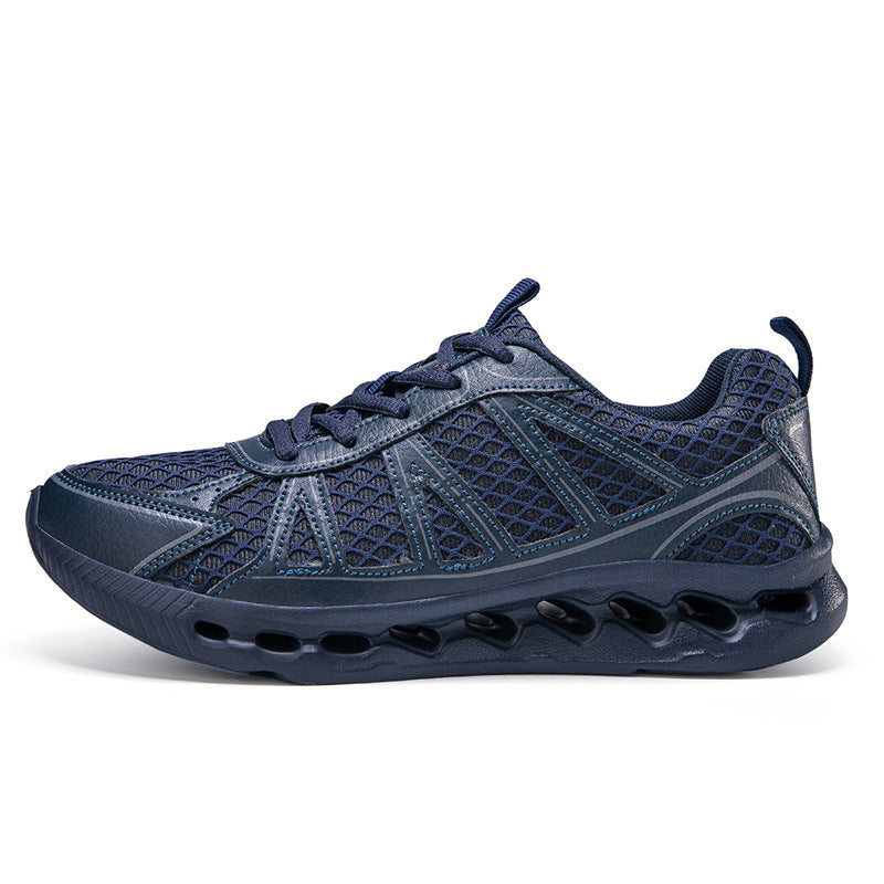 Autumn New Lightweight Shock Absorption Anti-Slip Sports Shoes Large Size Breathable Mesh Casual Shoes Men's Fashion Running Shoes