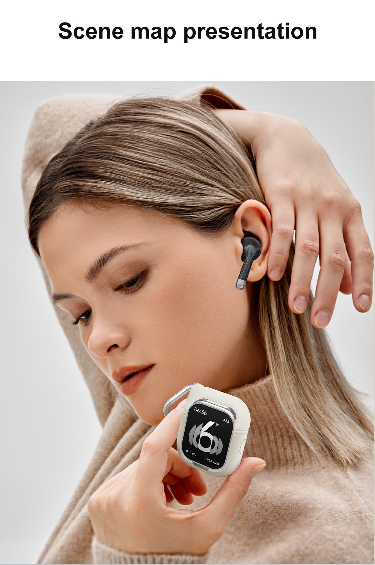 D8 Pro Smart Watch Bluetooth Call True Heart Rate Step Sleep Monitoring Hidden Bluetooth Earphone Sports